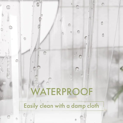 1pc Waterproof Clear Shower Curtain with Bottom Magnets Lightweight Plastic Transparent Shower Curtain Liner for Bathroom