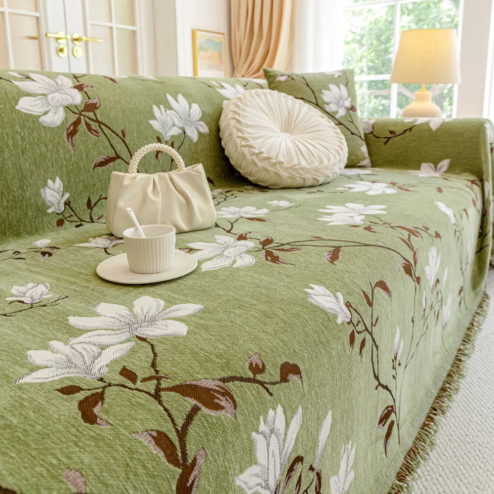 Bohemia Sofa Blanket Chenille Fabric Sofa Covers Four Seasons Universal Tassel Throw Blankets Anti-cat Scratch Towel Protector