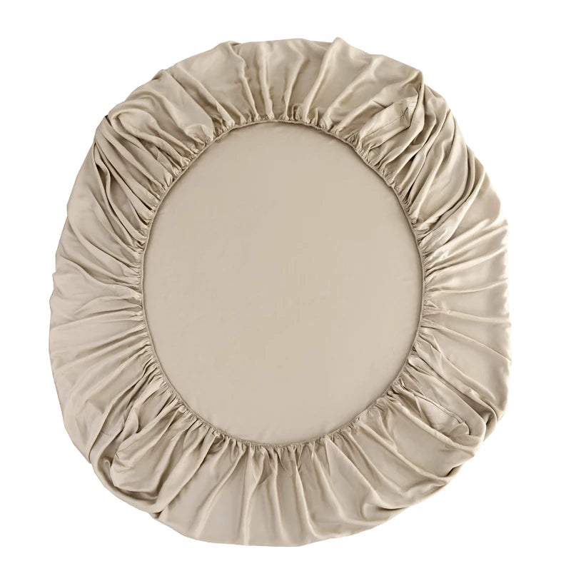 100% Bamboo Fitted Sheet with Elastic Band Smooth Cooling Bedsheet 1000 Thread Count Anti-slip Mattress Cover for Queen King Bed