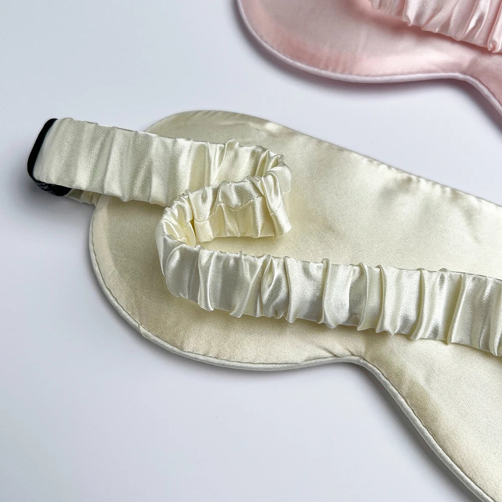 100% Mulberry Silk Sleep Mask for Man and Woman Eye Cover Large Blindfold for Total Blackout Size 20X8.5cm