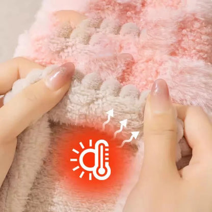 Cotton slippers for women spring autumn winter indoor anti slip home warm home winter fur plush couple men