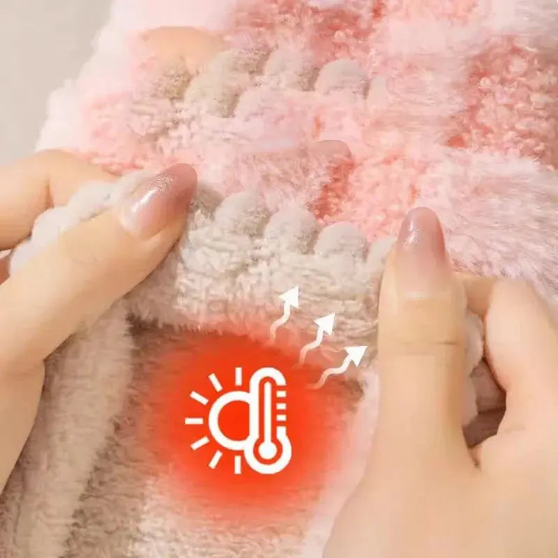 Cotton slippers for women spring autumn winter indoor anti slip home warm home winter fur plush couple men