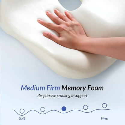 Travel Seat Cushion Memory Foam U-Shaped Pillow for Chair Cushion Pad Non Slip Car Office Hip Support Massage Orthopedic Pillow