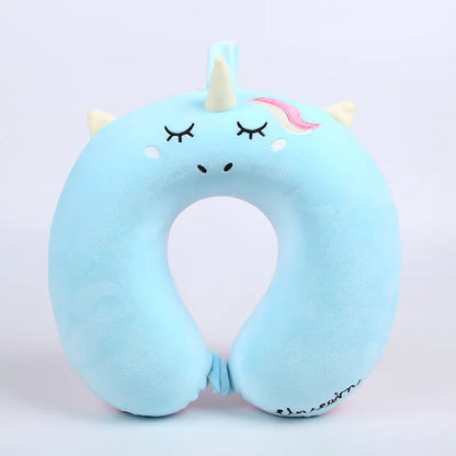 Cartoon Animal U-shaped Pillow Unicorn Neck Pillow Slow Rebound Memory Foam Neck Pillow Airplane Car Travel Nap Pillow