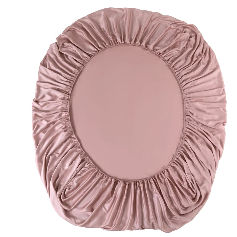 100% Bamboo Fitted Sheet with Elastic Band Smooth Cooling Bedsheet 1000 Thread Count Anti-slip Mattress Cover for Queen King Bed