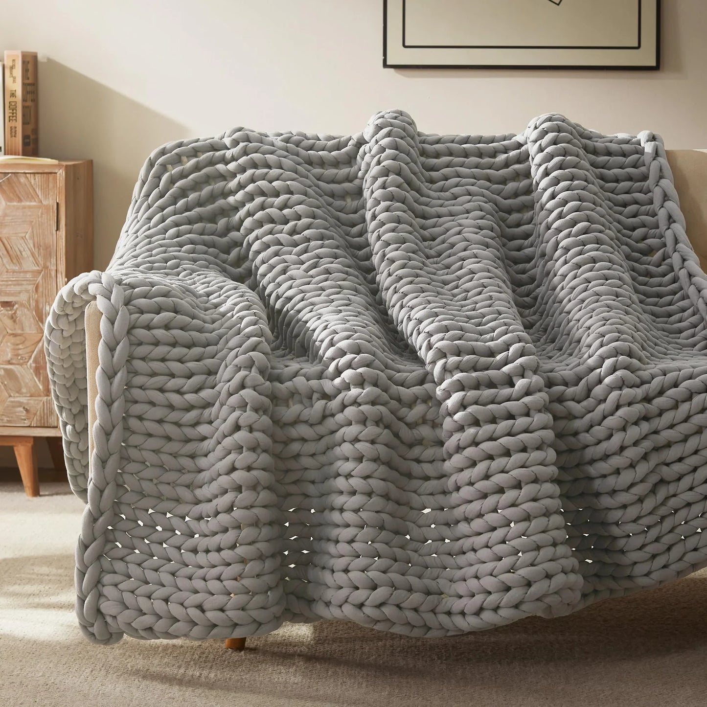 Slumblr® Handmade Minimalist Chunky Knitted Weighted Blanket