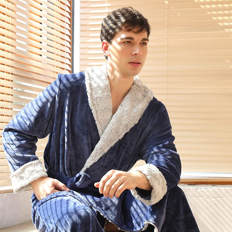 Slumblr® Plush Flannel Fleece Couple Bathrobes