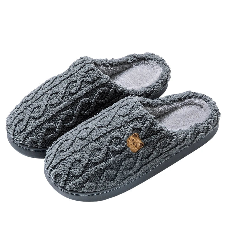 Winter Women Cotton Slippers warm Lightweight Anti Slip Slides Comfortable Indoor Home slippers