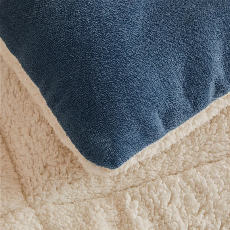 New Thick Milk Fleece Warm Blanket for Winter Artificial Lamb Cashmere Duvet Comforter Soft Warmth Weighted Blankets Quilt Core