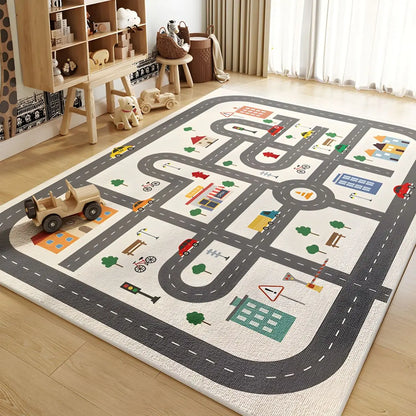 Parking Lot Carpet, Children's Reading Area Play Mat, Living Room & Bedroom Crawling Mat, Toy & Game Area Floor Mat
