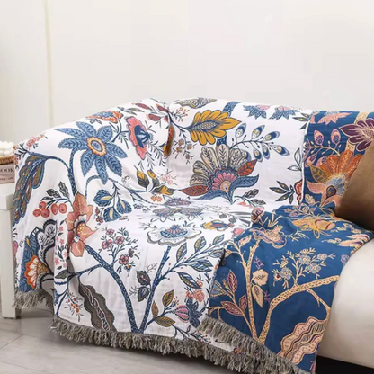 Slumblr® Cotton Gauze Fringed Blanket