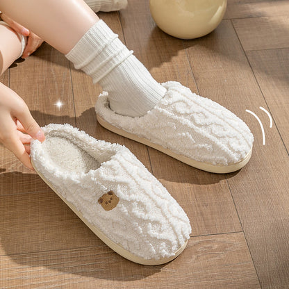 Winter Women Cotton Slippers warm Lightweight Anti Slip Slides Comfortable Indoor Home slippers