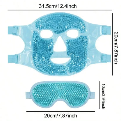 Gel Cooling Ice Face Eye Mask Facial Mask Hot Cold Compress Pack Gel Beads Cold Face Eye Mask Ice Pack,Compress Sleeping FaceSPA