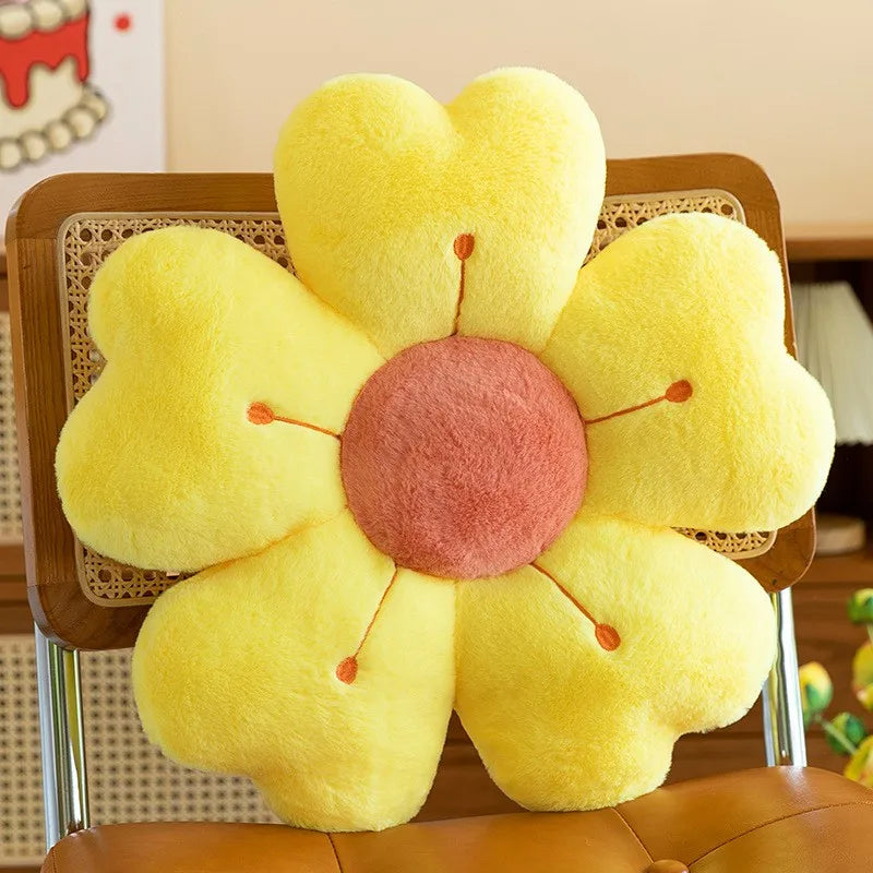 Flower-Shaped Plush Throw Pillow - Comfortable and Cute Mattress and Sofa Decor Cushion, Chair Cushion floor cushion