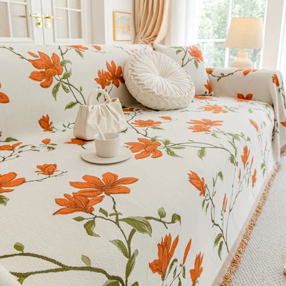 Bohemia Sofa Blanket Chenille Fabric Sofa Covers Four Seasons Universal Tassel Throw Blankets Anti-cat Scratch Towel Protector