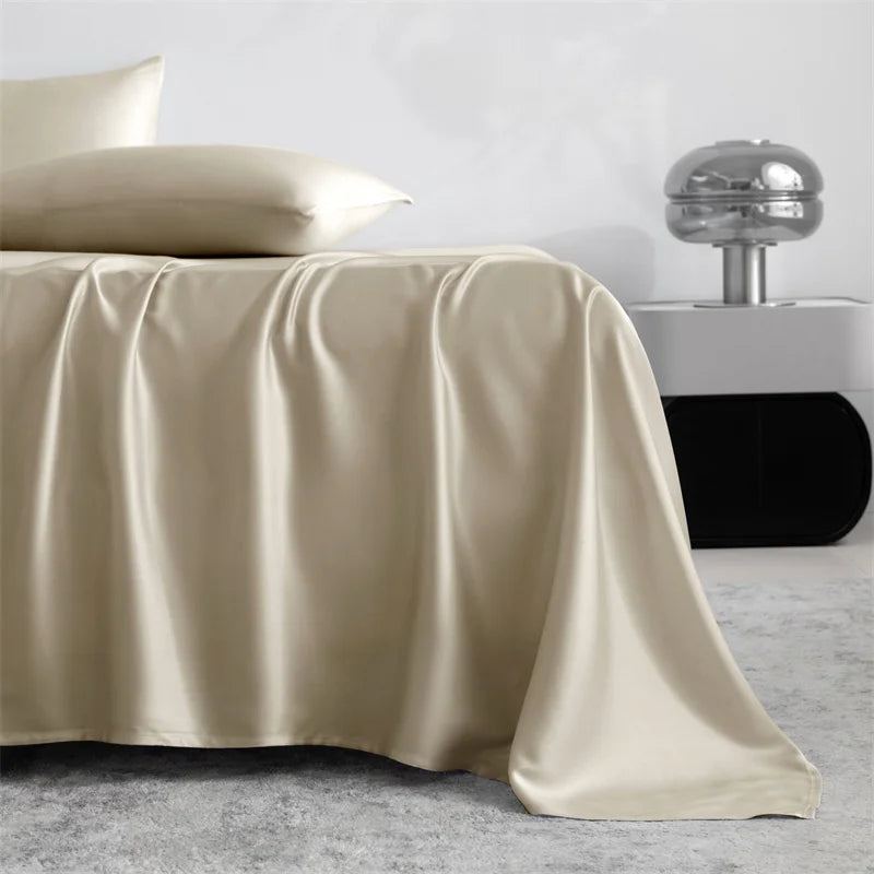 100% Bamboo Bed Sheets Set Luxury Soft, Silky, Breathable Fitted Sheet Flat Top Sheets Pillowcase Hotel 4/6 Pieces Bedding Set