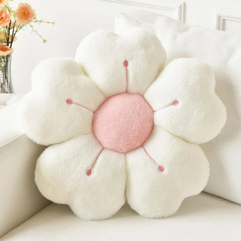 Flower-Shaped Plush Throw Pillow - Comfortable and Cute Mattress and Sofa Decor Cushion, Chair Cushion floor cushion