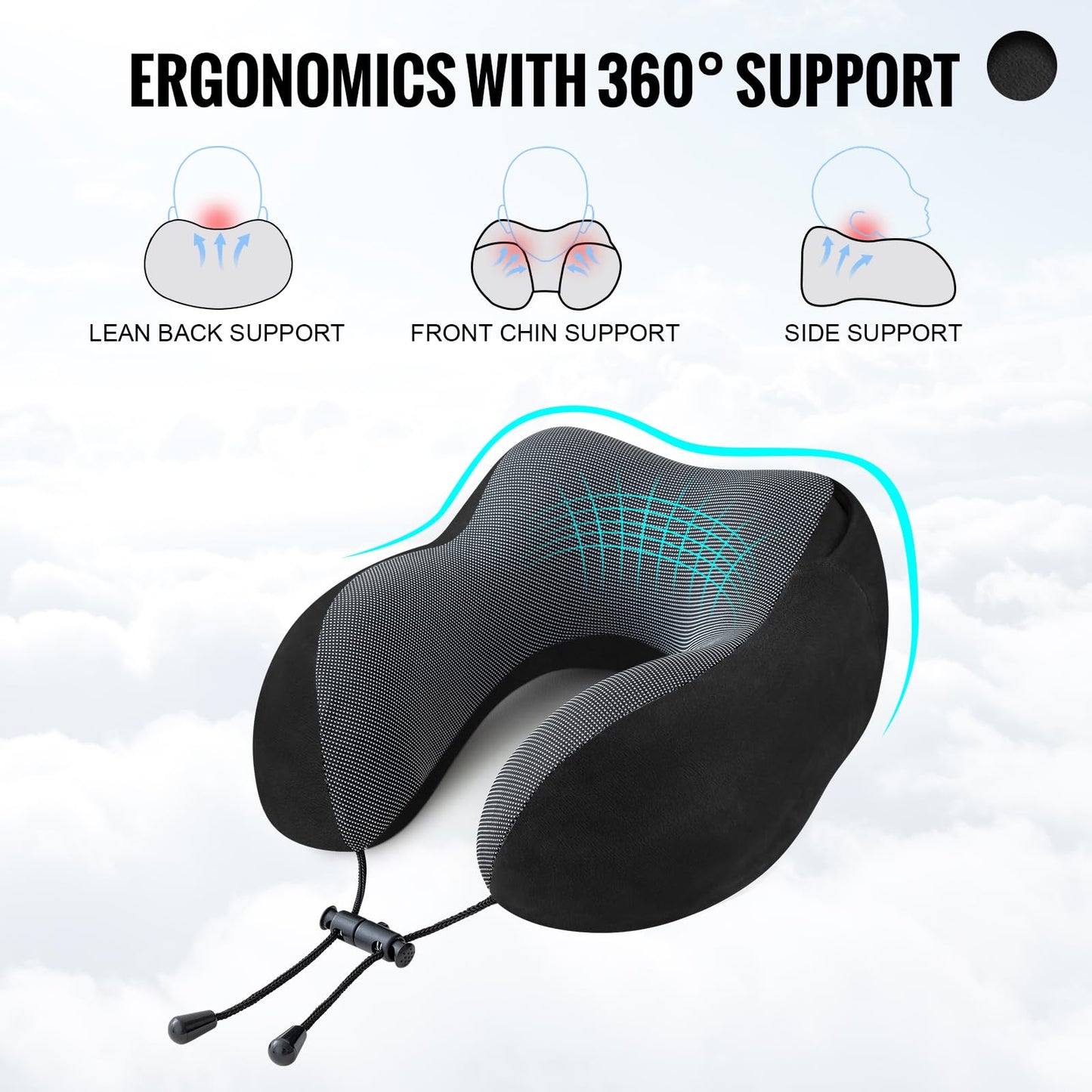 Slumblr® Hooded U-Shaped Travel Pillow