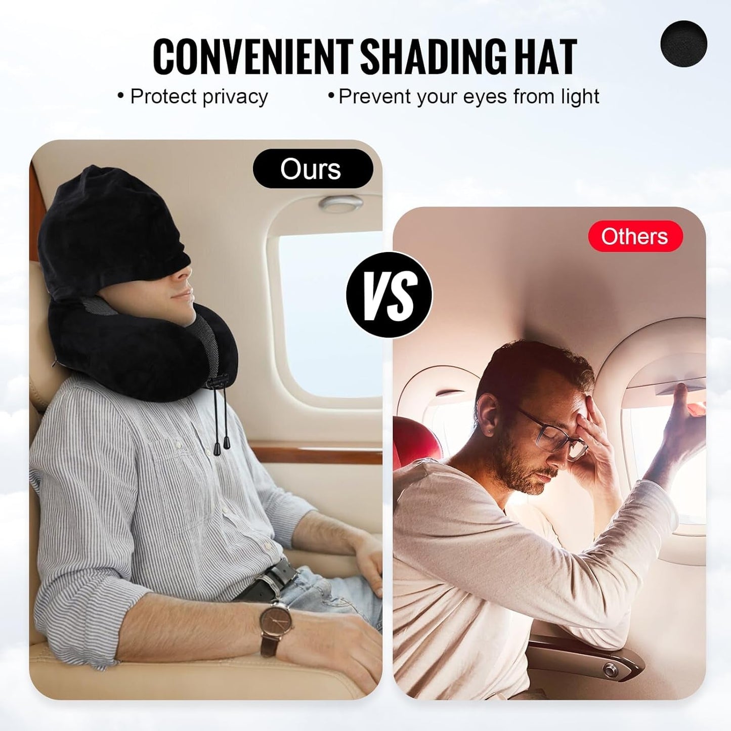 Slumblr® Hooded U-Shaped Travel Pillow