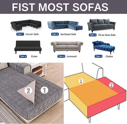 Slumblr® Velvet Plaid Plush Sofa Cover Sheet