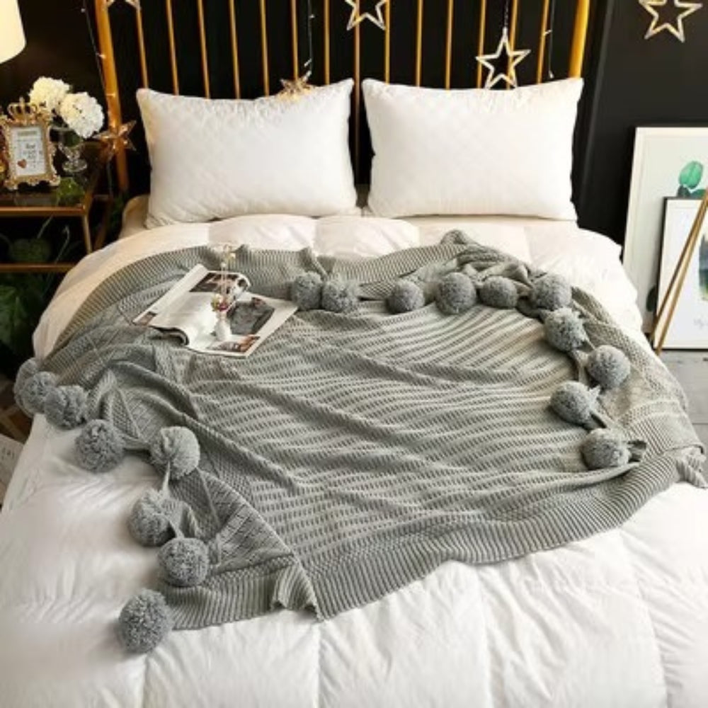 Slumblr® Cotton Cashmere Crochet Blanket