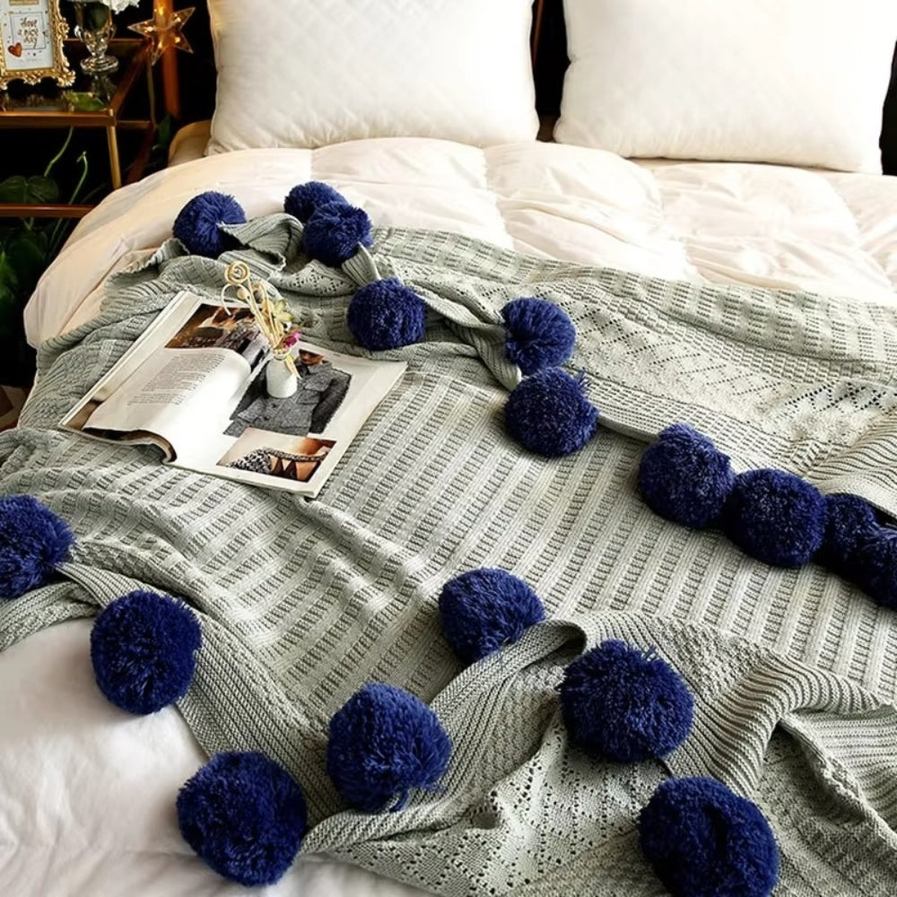 Slumblr® Cotton Cashmere Crochet Blanket