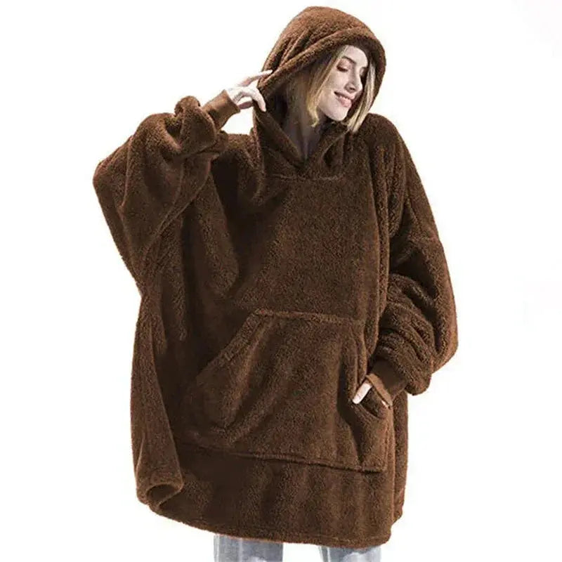 Slumblr® Double Fleece Hooded Pullover Jacket Slumblr