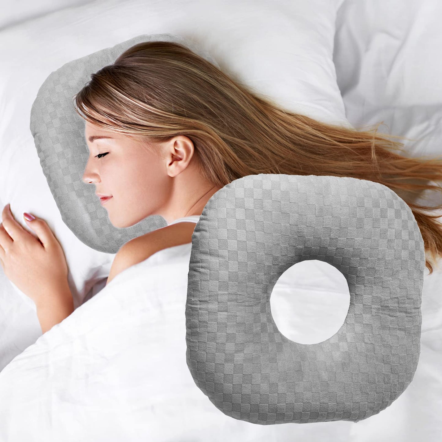 Slumblr® Cotton Adjustable Ear Pillow - Square Shape