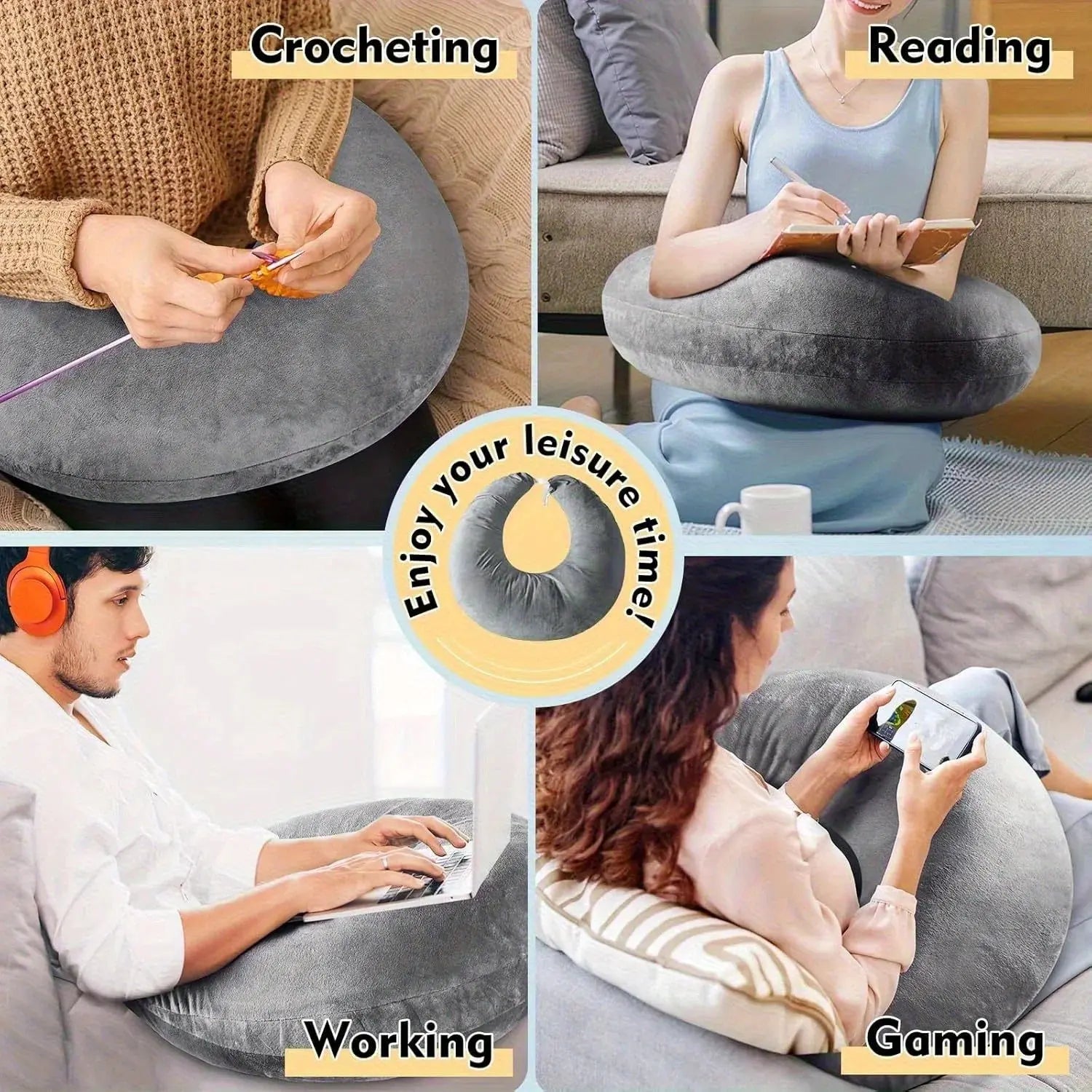Slumblr® Compact Arm Support Pillow for Reading Crocheting Playing Slumblr