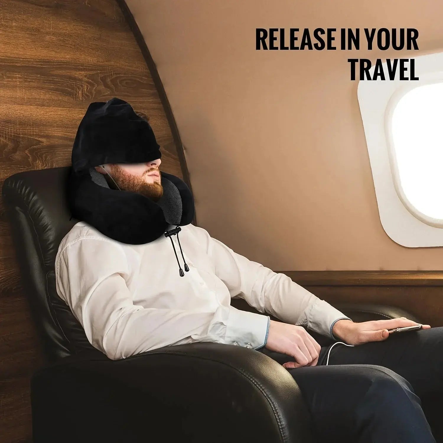 Slumblr® Hooded U-Shaped Travel Pillow Slumblr