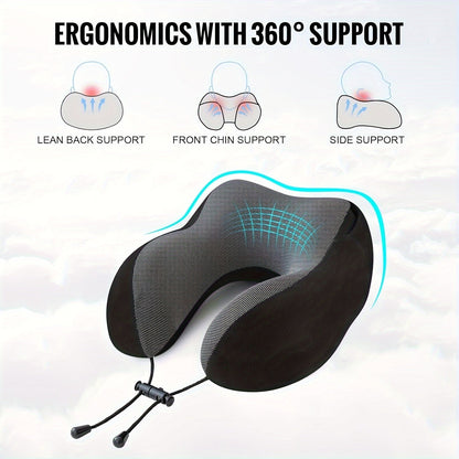 Slumblr® Hooded U-Shaped Travel Pillow