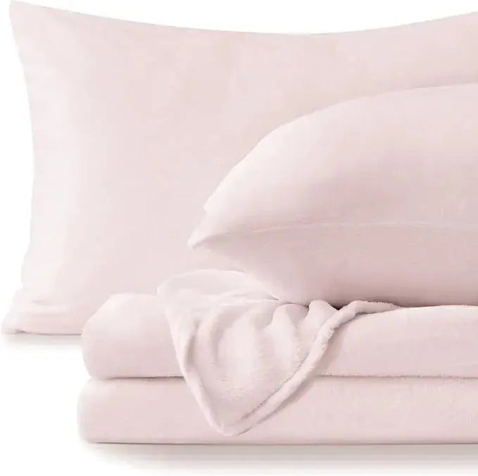 Slumblr® Flannel Fleece Bedding Set (Sheet & 2 Pillowcases) Slumblr