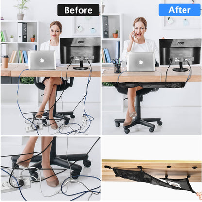 Slumblr® Flexible Under Desk Cable Management Net