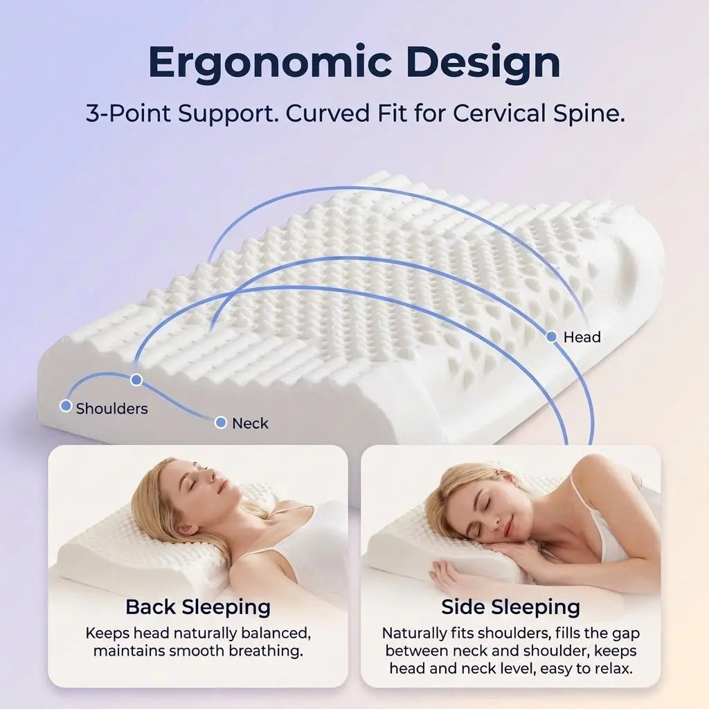 Slumblr® Natural Latex Ergonomic Pillow Slumblr