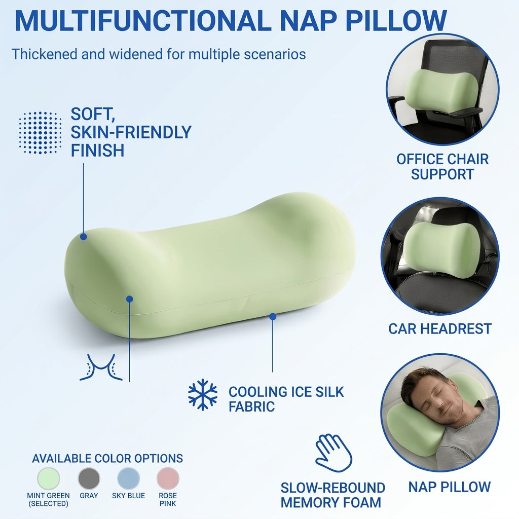 Slumblr® Office Nap Pillow with Ice Silk Fabric