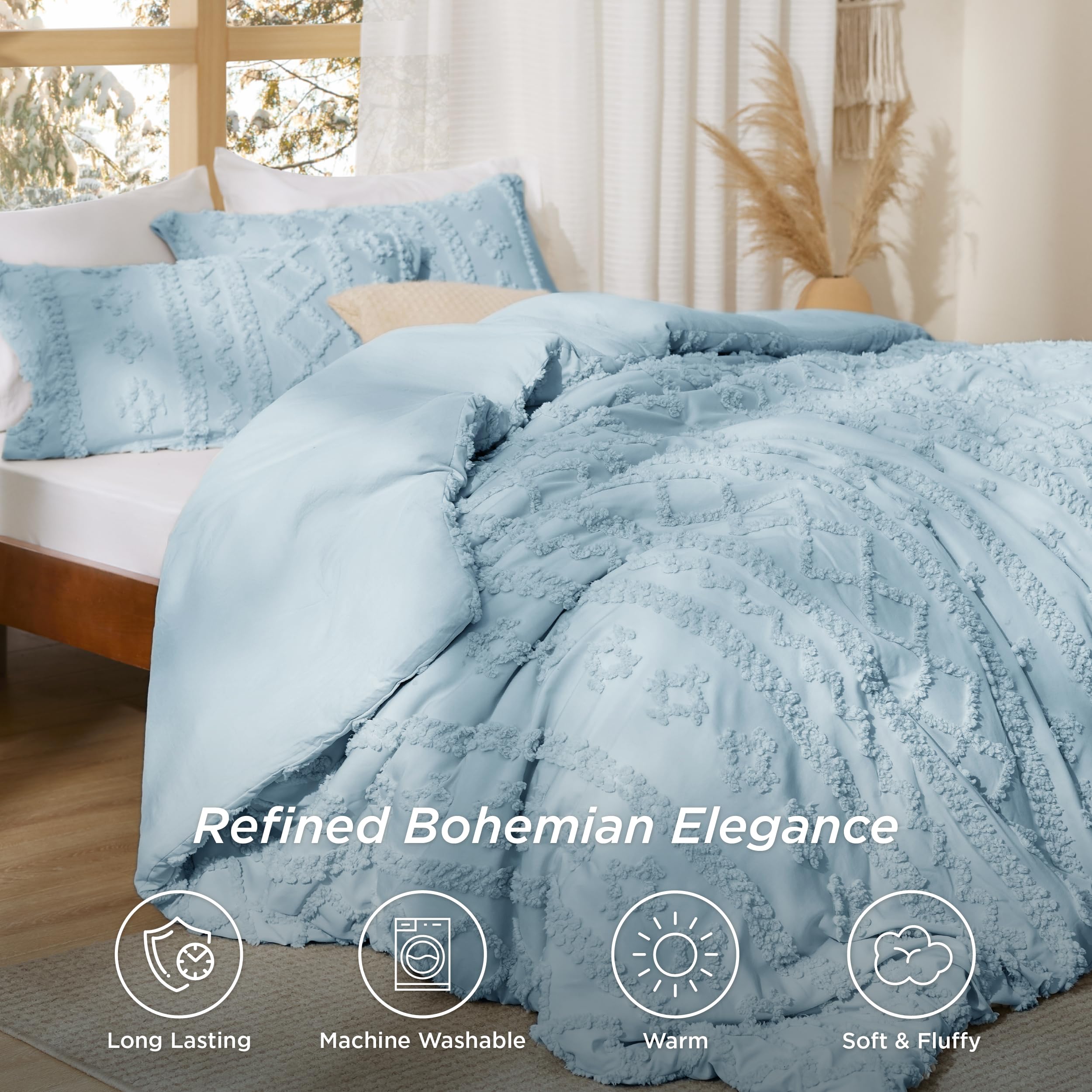 Slumblr® Tufted Boho Comforter Set (3 Pcs)