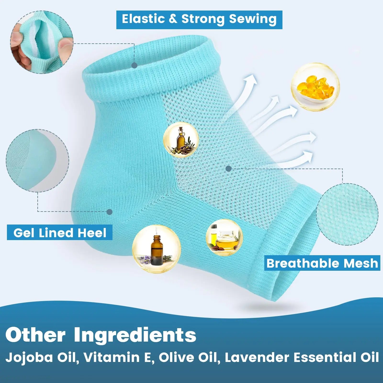 Slumblr® Gel Heel Socks (6 Pairs) Slumblr