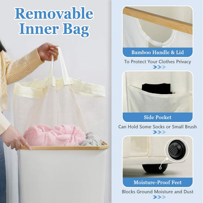 Slumblr® Large Foldable Laundry Basket with Lid