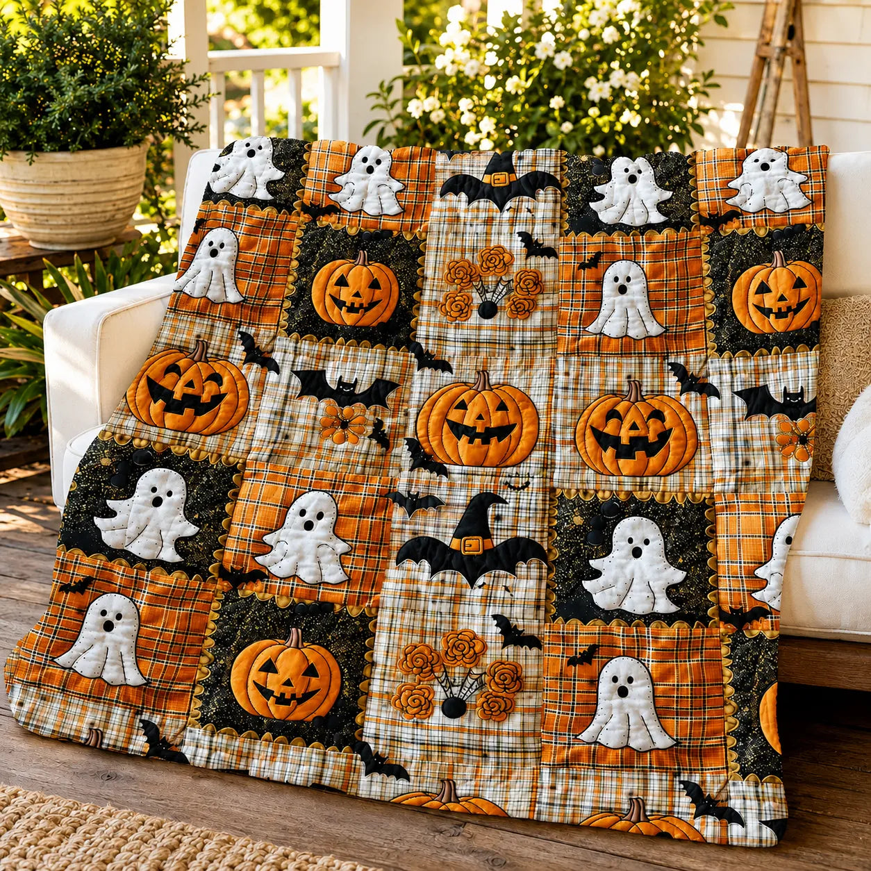Slumblr® Halloween Patchwork Blanket