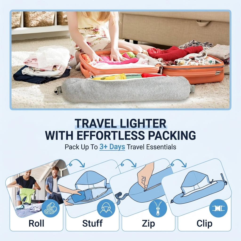 Slumblr® Stuffable Hooded Travel Pillow