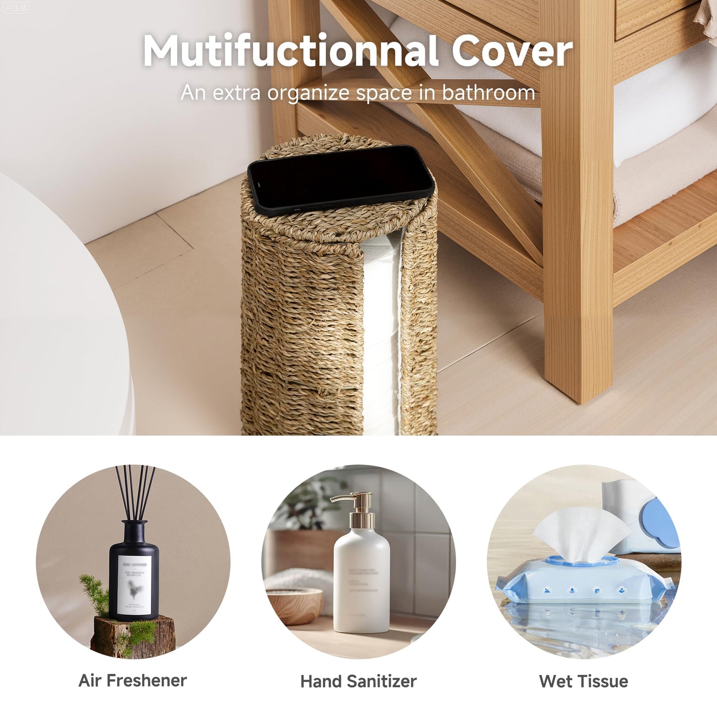 Slumblr® Braided Rope Toilet Paper Holder