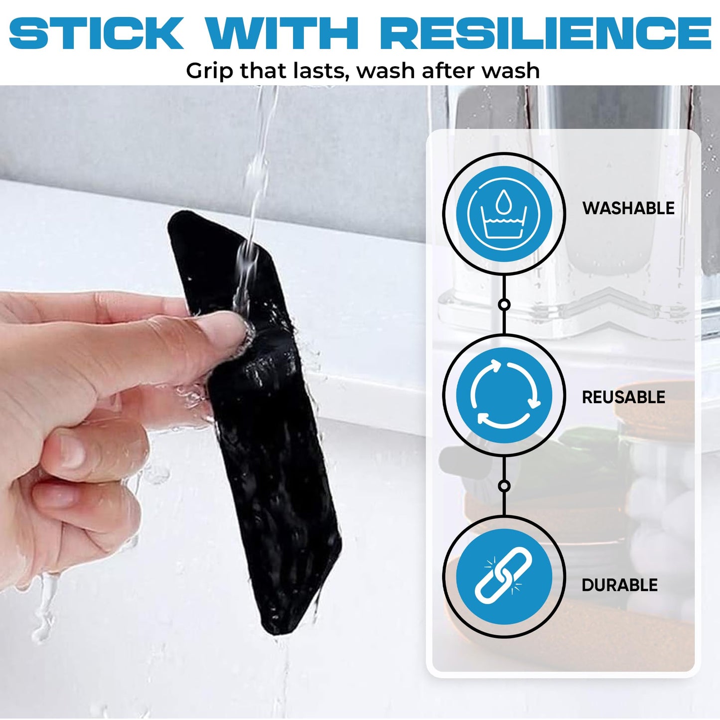 Slumblr® Rug Gripper Tape for Rug for Hardwood Floors (8pcs)