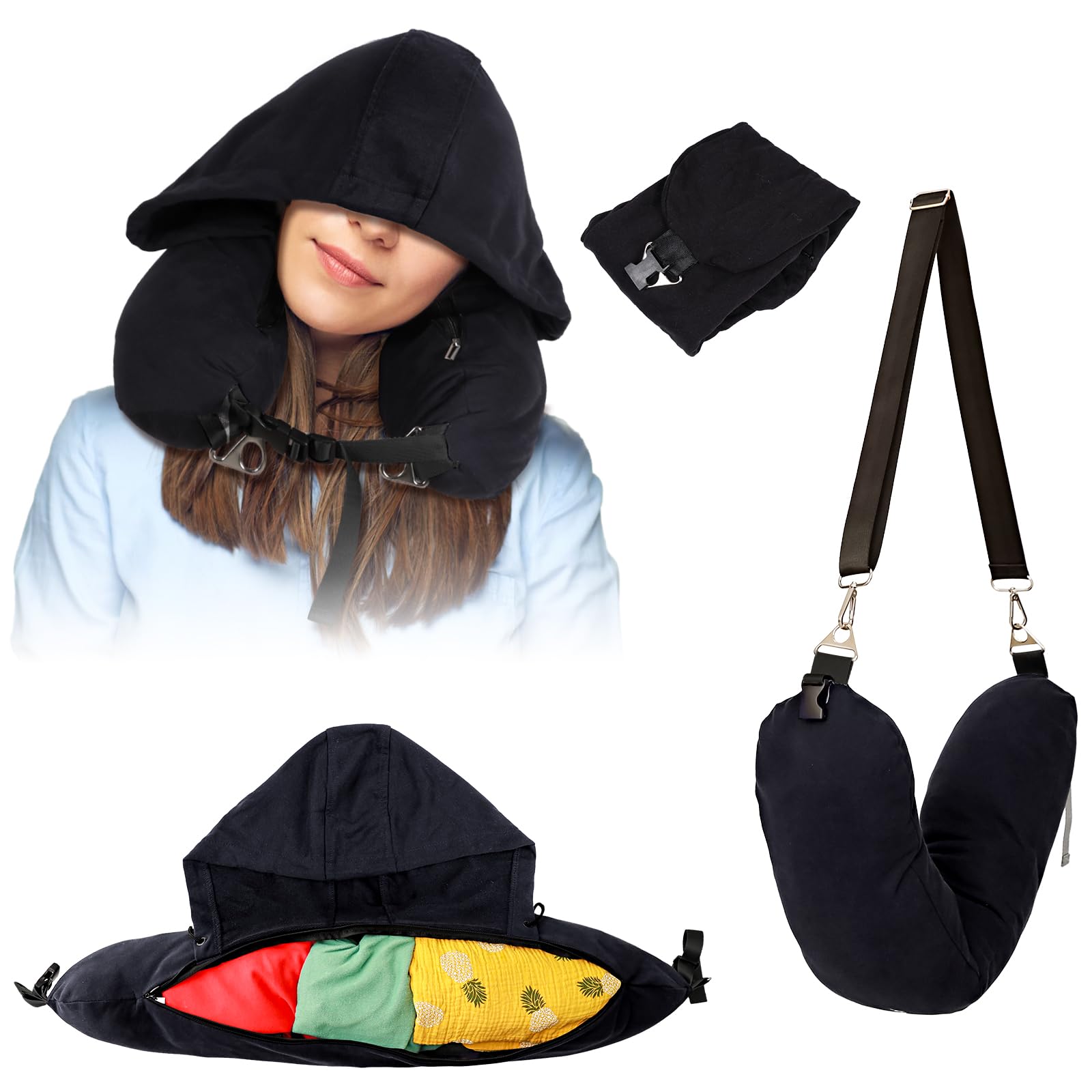 Slumblr® Stuffable Hooded Travel Pillow