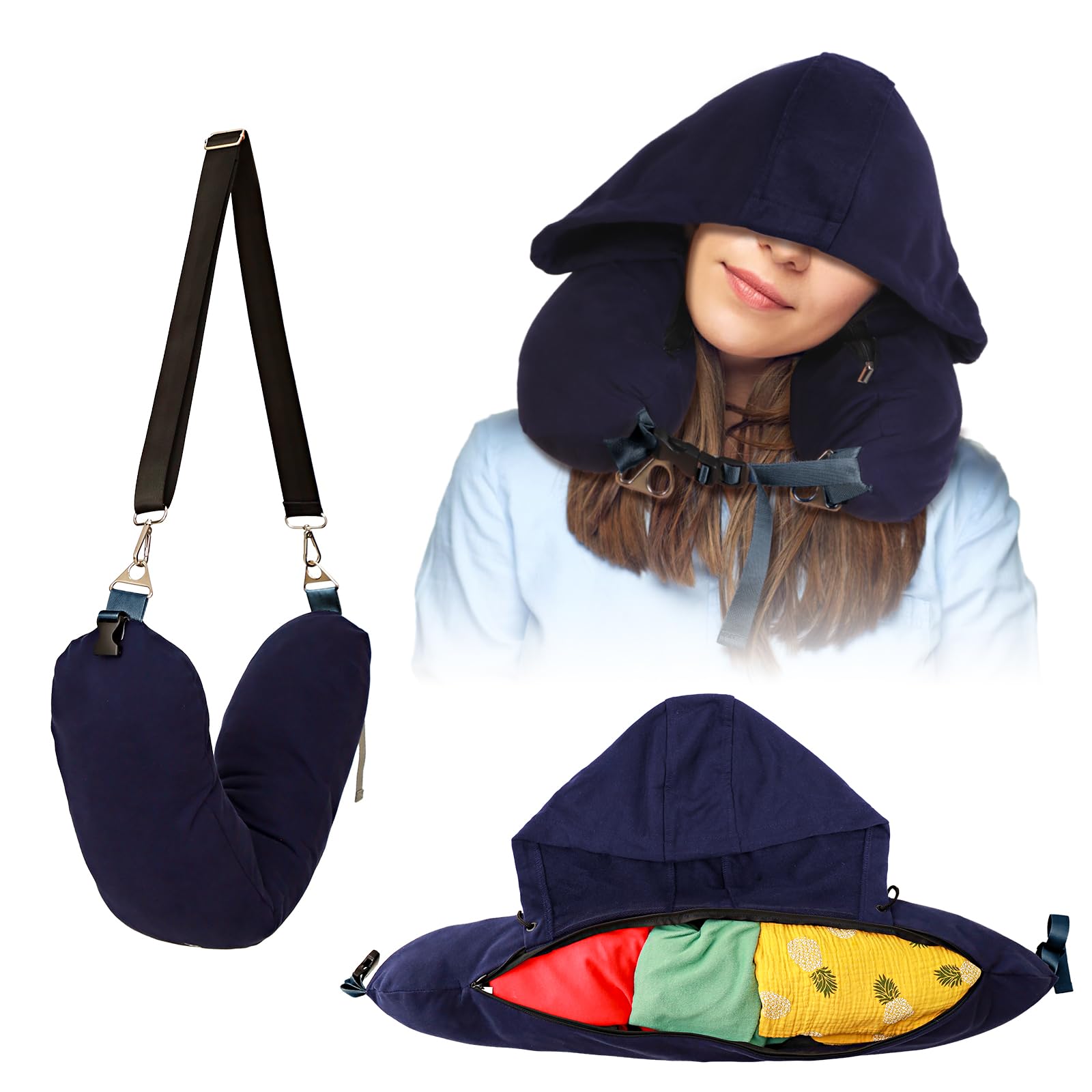 Slumblr® Stuffable Hooded Travel Pillow
