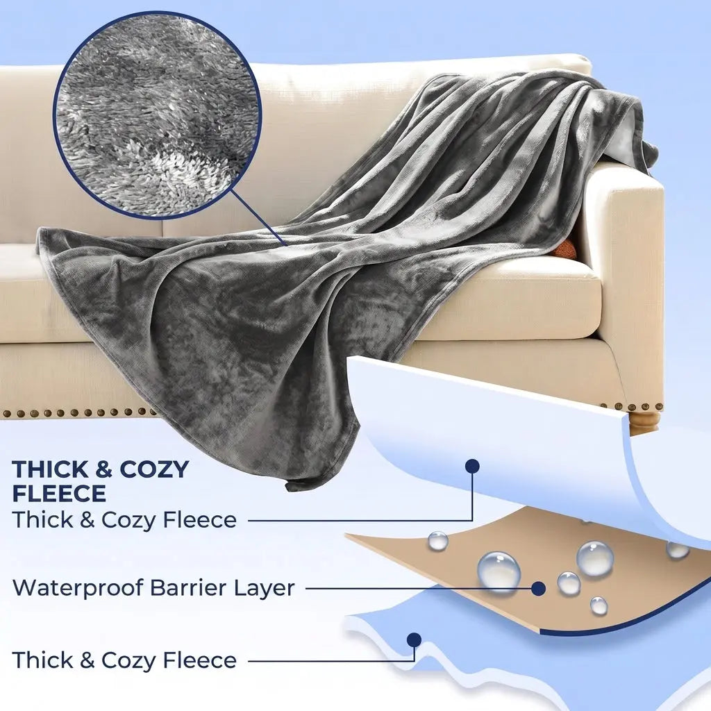 Slumblr® Waterproof Double-Sided Flannel Blanket
