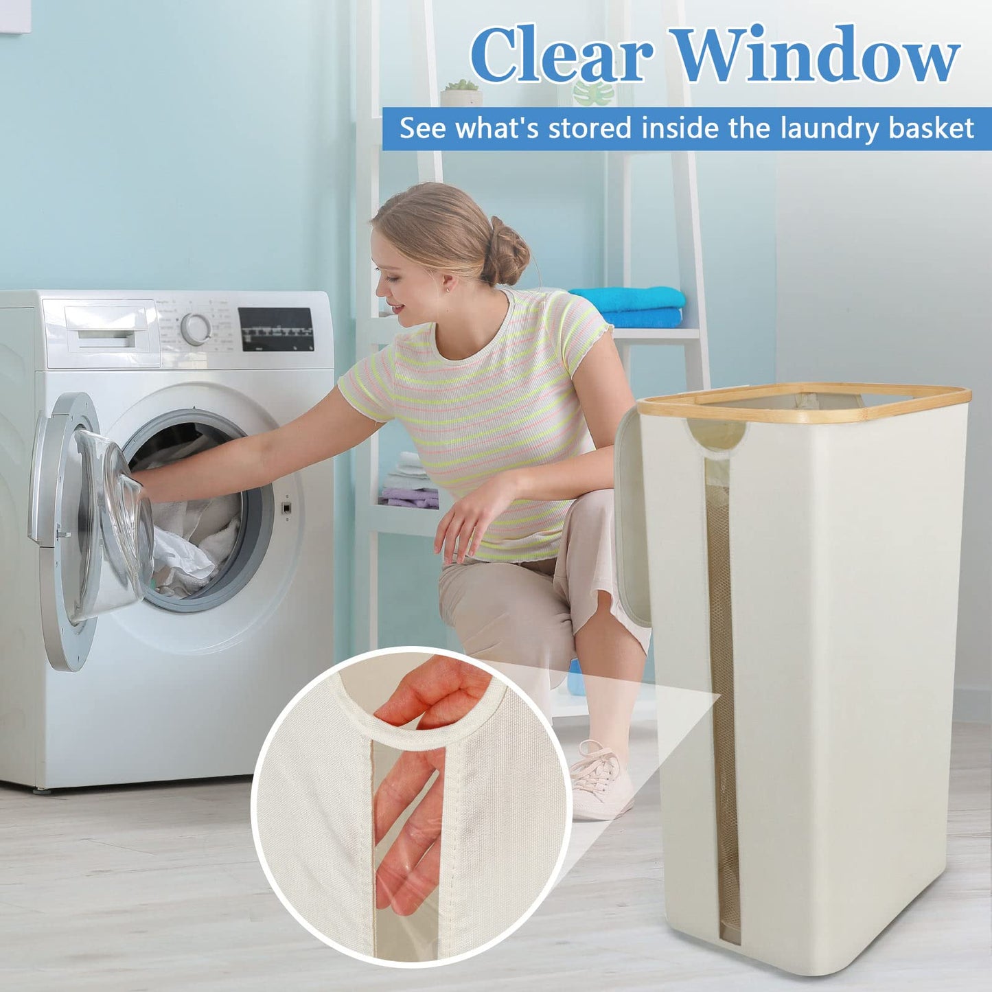 Slumblr® Large Foldable Laundry Basket with Lid