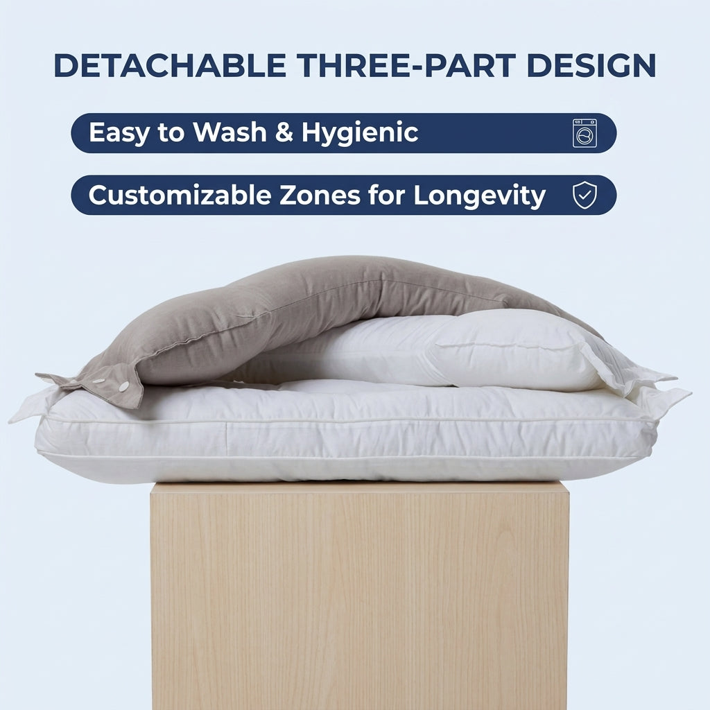 Slumblr® Dual-Sided Adjustable Cotton Pillow