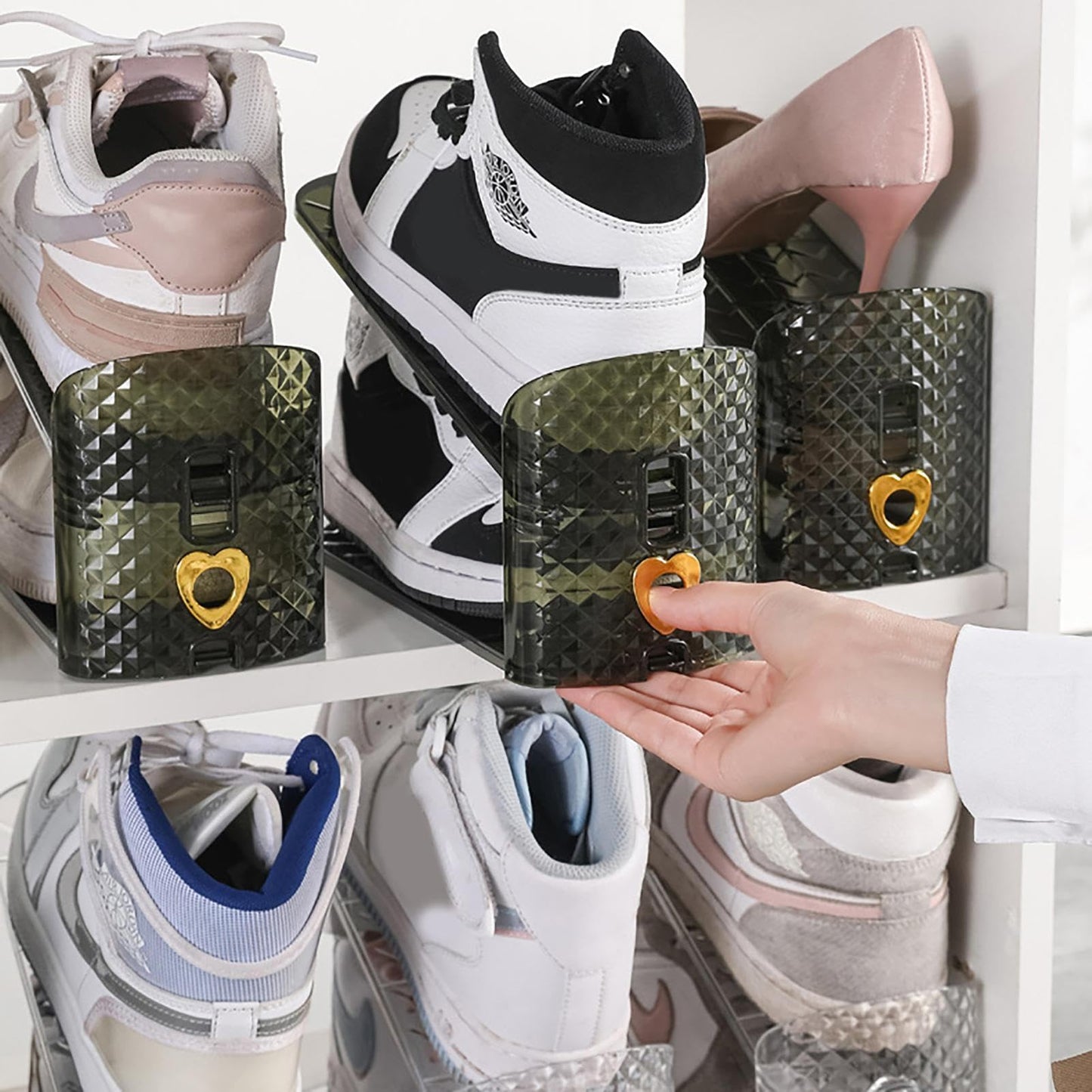 Slumblr® Adjustable Space Saving Shoe Stacker Rack (5Pcs)