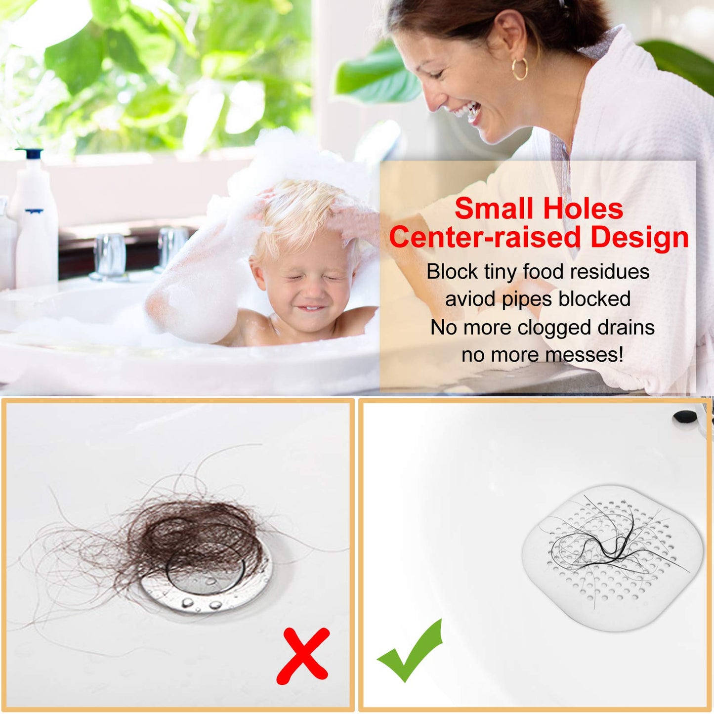 Slumblr® Hair Drain Catcher Silicone Cover Pack (3Pcs)