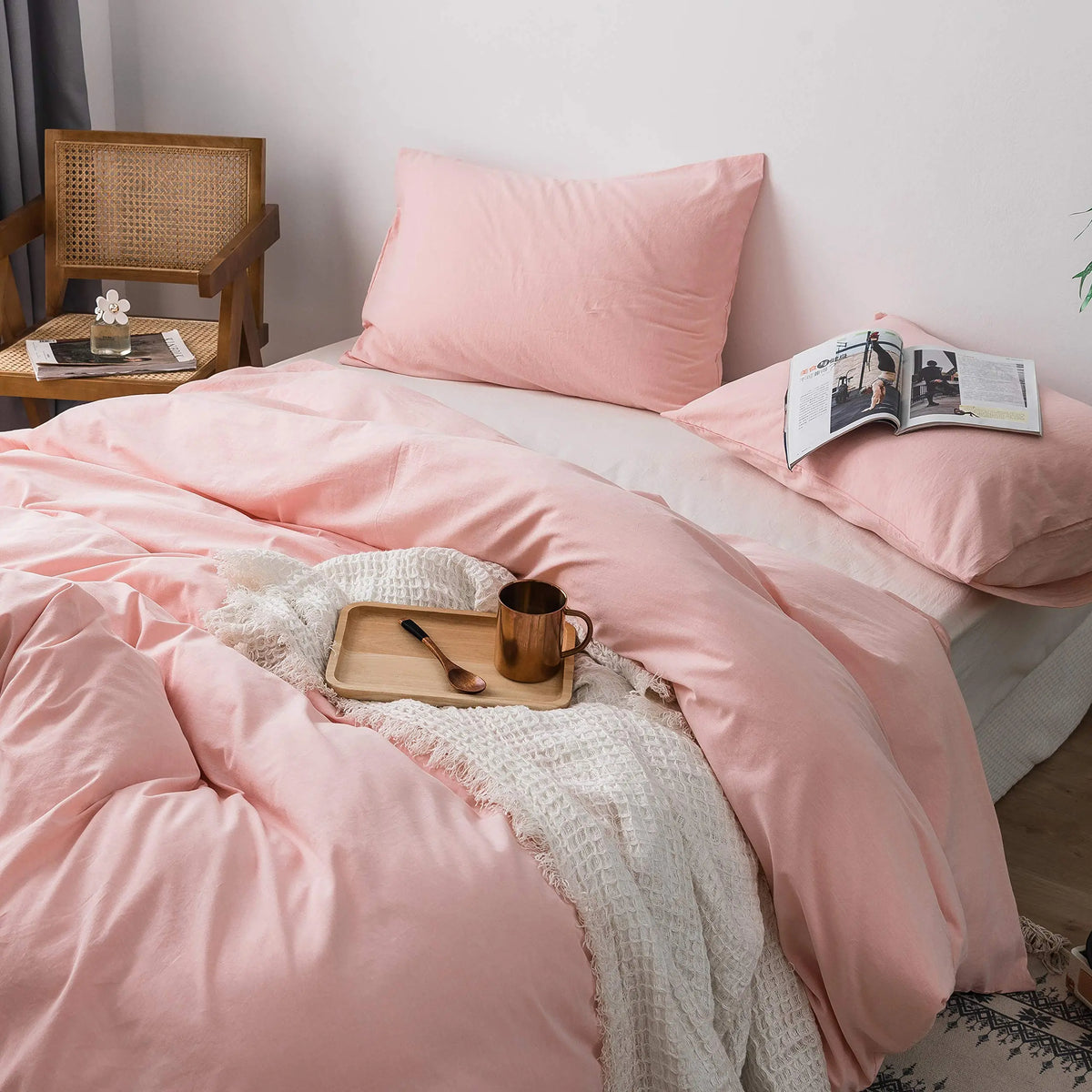 Slumblr® Pink Cotton Bedding Set